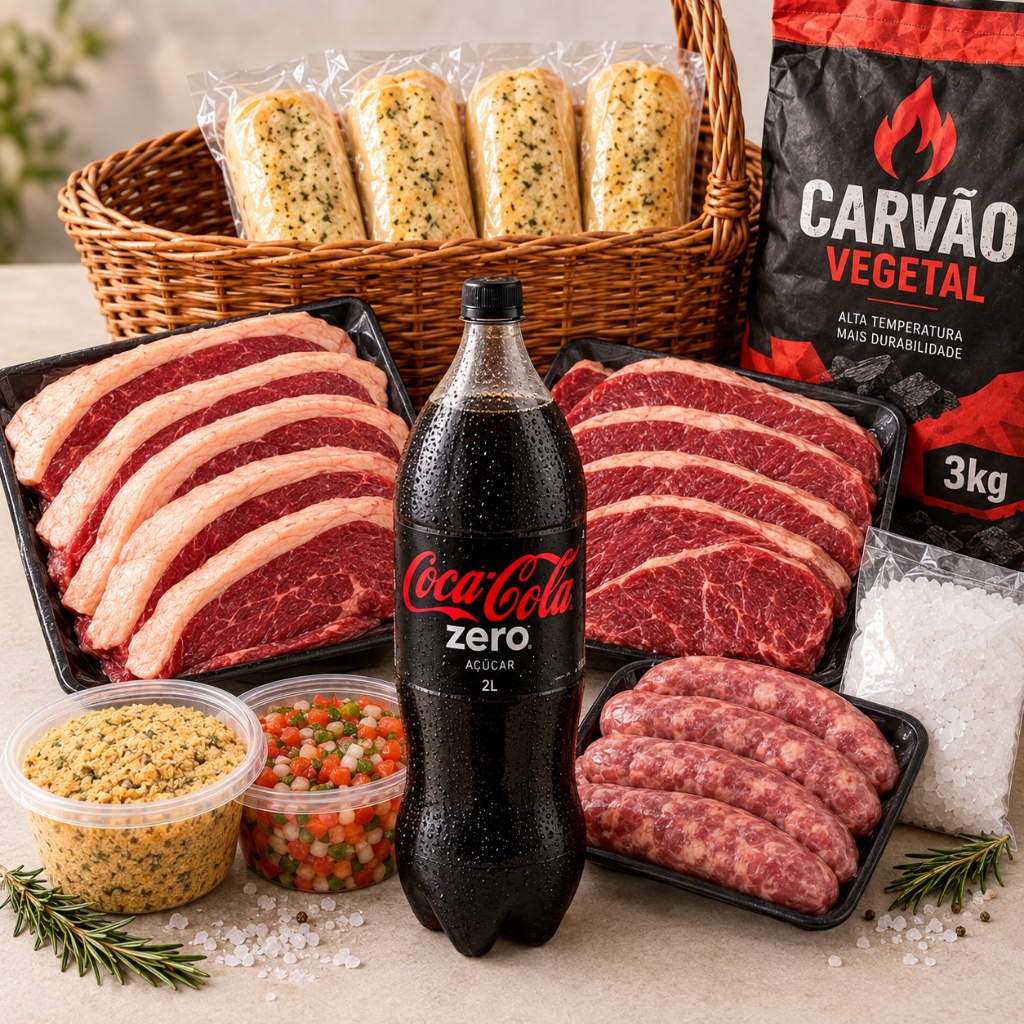 Kit Família Churrasqueira (4 pessoas)
